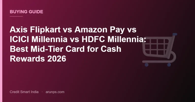 Axis Flipkart vs Amazon Pay vs ICICI Millennia vs HDFC Millennia: Best Mid-Tier Card for Cash Rewards 2026