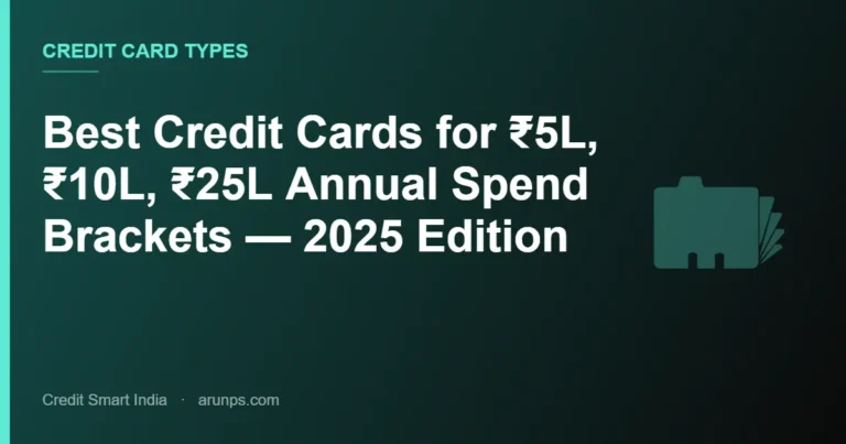 Best Credit Cards for ₹5L, ₹10L, ₹25L Annual Spend Brackets — 2025 Edition