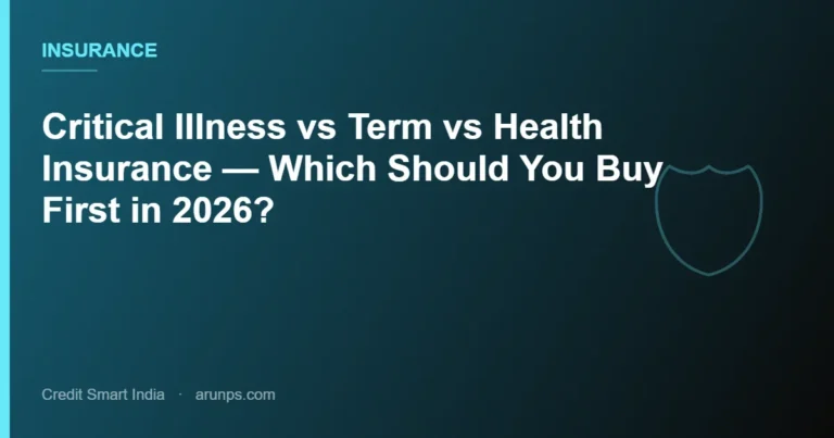 Critical Illness vs Term vs Health Insurance — Which Should You Buy First in 2026?