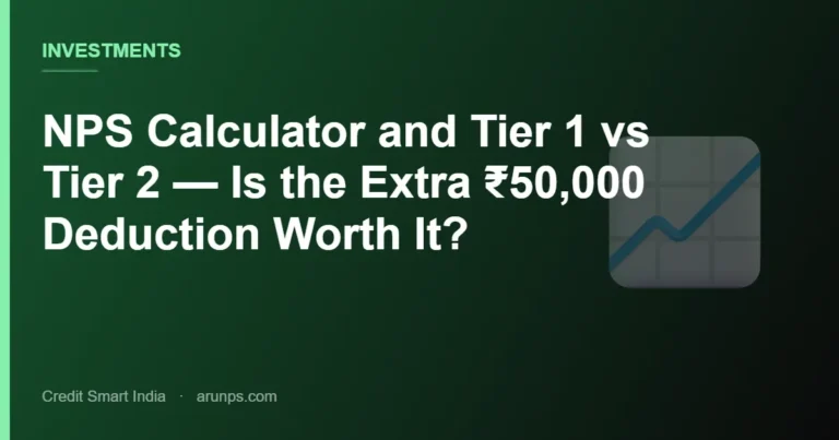 NPS Calculator and Tier 1 vs Tier 2 — Is the Extra ₹50,000 Deduction Worth It?
