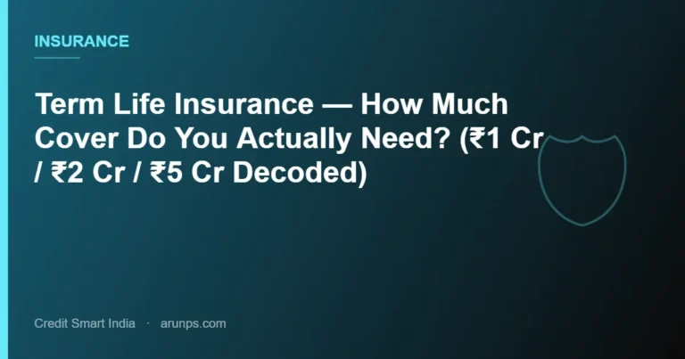 Term Life Insurance — How Much Cover Do You Actually Need? (₹1 Cr / ₹2 Cr / ₹5 Cr Decoded)