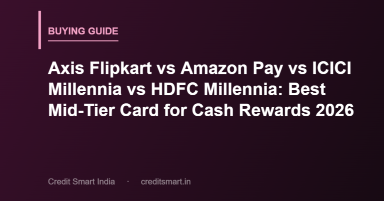 Axis Flipkart vs Amazon Pay vs ICICI Millennia vs HDFC Millennia: Best Mid-Tier Card for Cash Rewards 2026