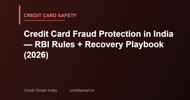 Credit Card Fraud Protection in India — RBI Rules + Recovery Playbook (2026)