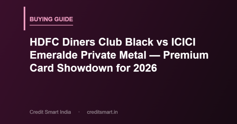 HDFC Diners Club Black vs ICICI Emeralde Private Metal — Premium Card Showdown for 2026