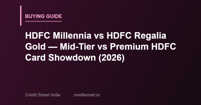 HDFC Millennia vs HDFC Regalia Gold — Mid-Tier vs Premium HDFC Card Showdown (2026)