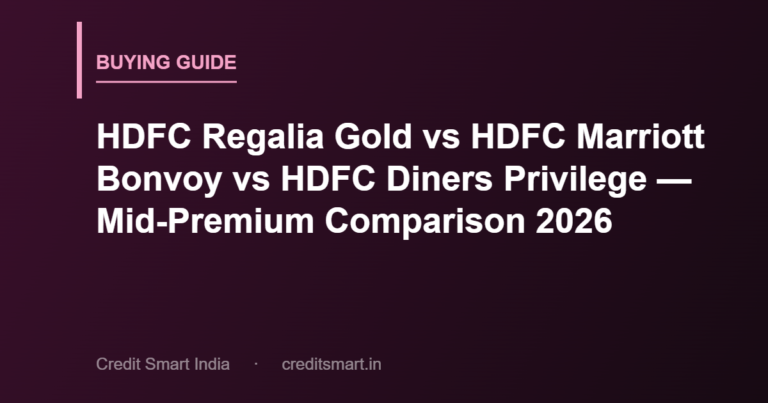 HDFC Regalia Gold vs HDFC Marriott Bonvoy vs HDFC Diners Privilege — Mid-Premium Comparison 2026