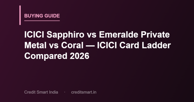 ICICI Sapphiro vs Emeralde Private Metal vs Coral — ICICI Card Ladder Compared 2026