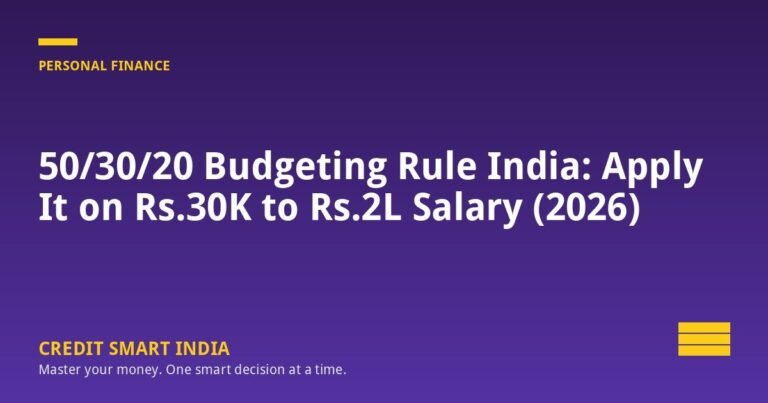 50/30/20 Budgeting Rule India: Apply It on ₹30K to ₹2L Salary (2026)