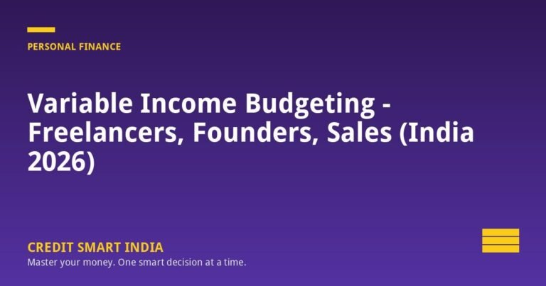 Variable Income Budgeting — Freelancers, Founders, Sales (India 2026)