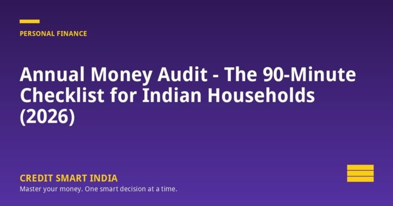 Annual Money Audit – The 90-Minute Checklist for Indian Households (2026)