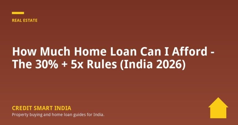 How Much Home Loan Can I Afford – The 30% + 5x Rules (India 2026)