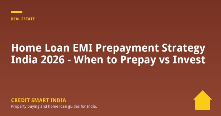 Home Loan EMI Prepayment Strategy India 2026 – When to Prepay vs Invest