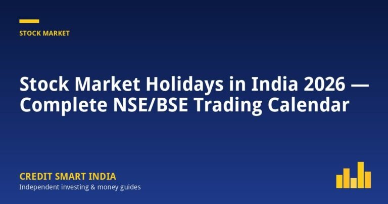 Stock Market Holidays in India 2026 — Complete NSE/BSE Trading Calendar