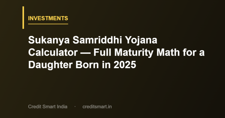 Sukanya Samriddhi Yojana Calculator — Full Maturity Math for a Daughter Born in 2025