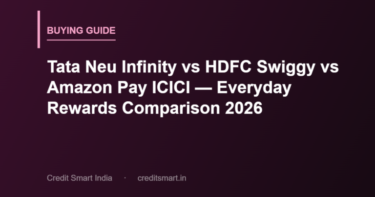 Tata Neu Infinity vs HDFC Swiggy vs Amazon Pay ICICI — Everyday Rewards Comparison 2026